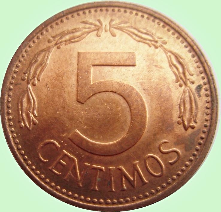 155.Венесуэла 5 сентимо, 1977 год, невыкуп лота