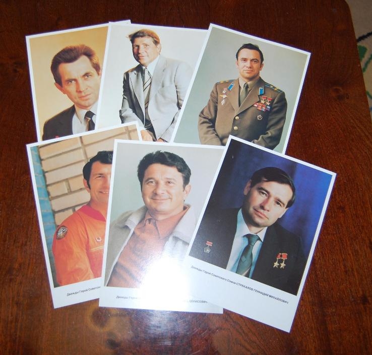 Комплект из 58 открыток в обложке Летчики Космонавты СССР. 1986 Полный комплект, фото №11