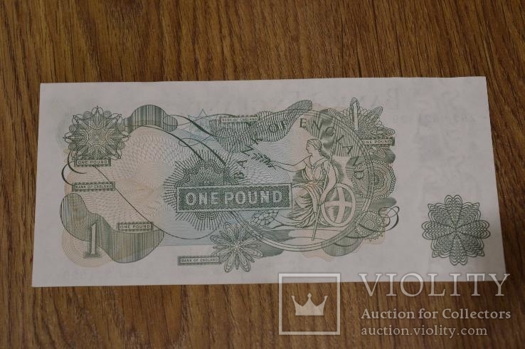 England Великобритания Англия - 1 Pound1970 aUNC, фото №3