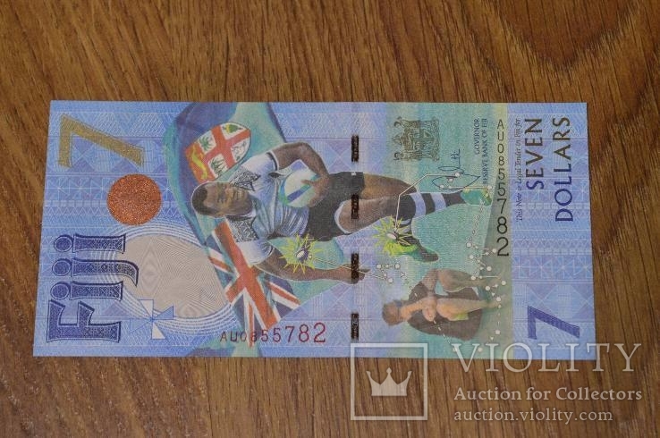 Fiji Фиджи- 7 Dollars 2017 UNC comm., фото №2