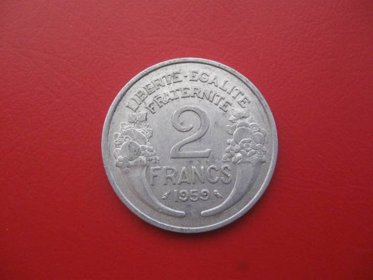 Франция 2 франка 1959, фото №2