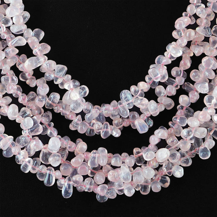 Ожерелье из розового кварца 750 карат, фото №4