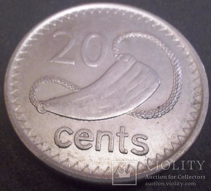 20 центів. 2009 року Фіджі, фото №2
