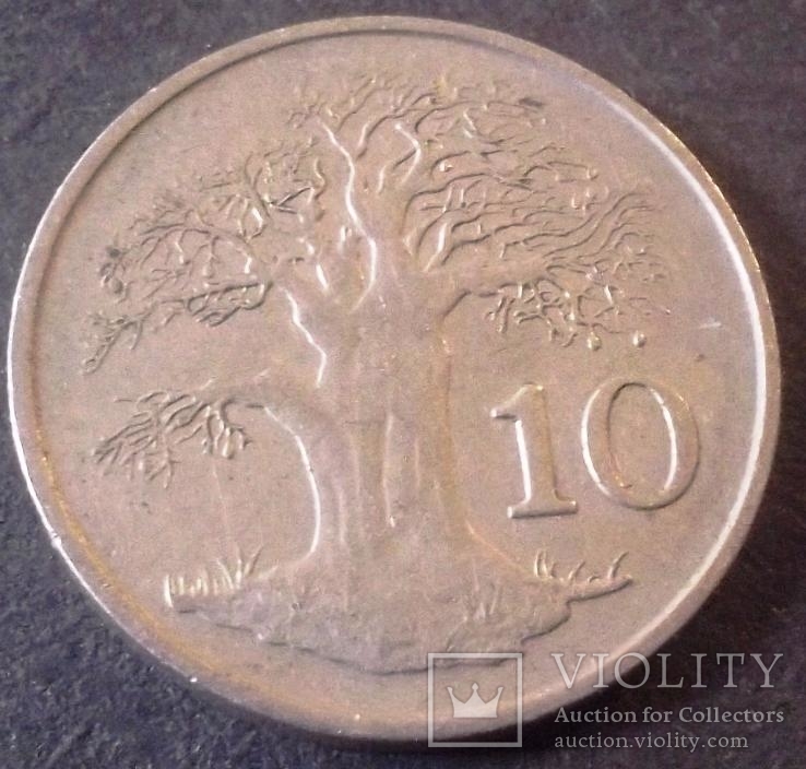 10  центів 1991 Зімбабве, фото №2
