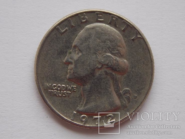 25 центов США 1972 г. D