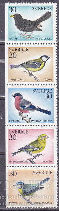 Швеция птицы MNH