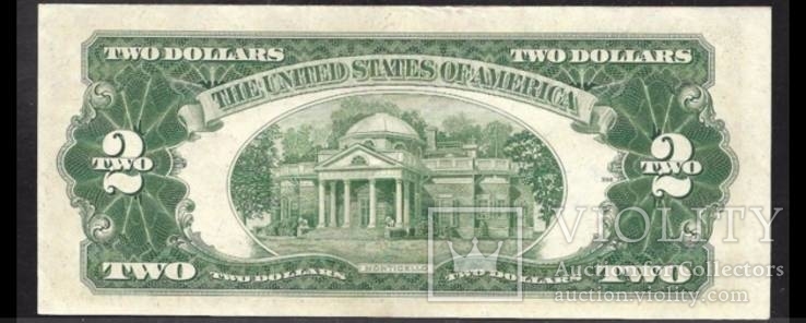 2 доллара США 1953 B Legal Tender Notes AU-UNC A ....9235 A (127), фото №3