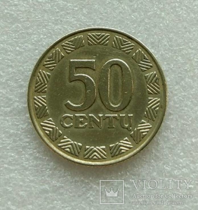 50 Центов 1997 г. Литва, фото №2