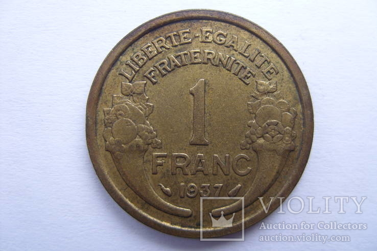 1 франк 1937 Франция, фото №2