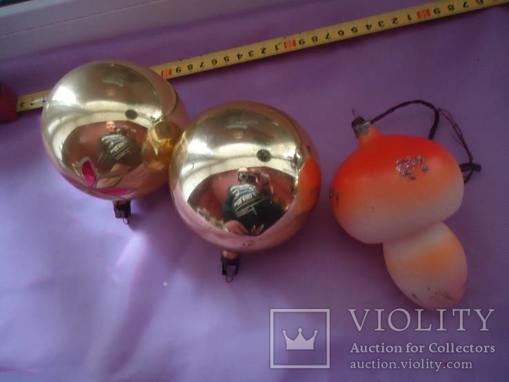 Ёлочные игрушки шары большие из СССР и бонус, фото №5