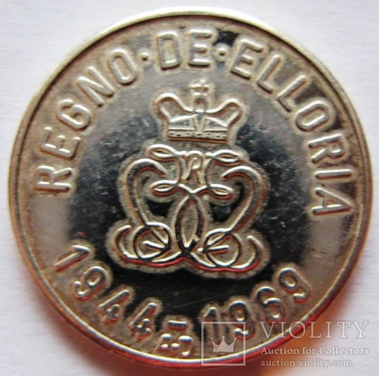 Королевство Эллеоре, серебряные 11 диссер, 1969 - самая старая микронация