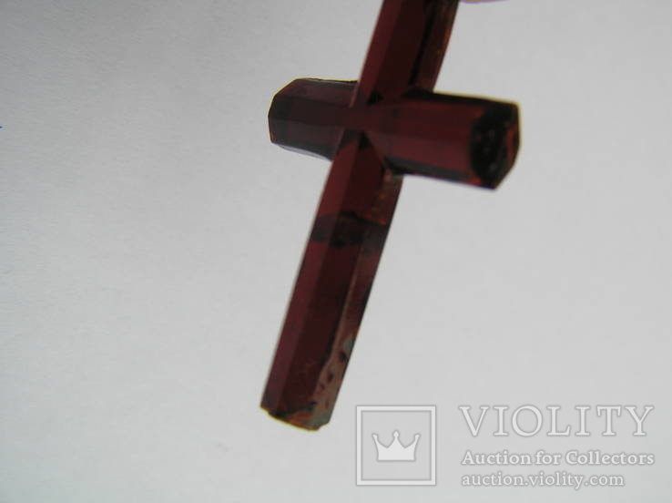 Старинный крест (рубиновый цвет), фото №3