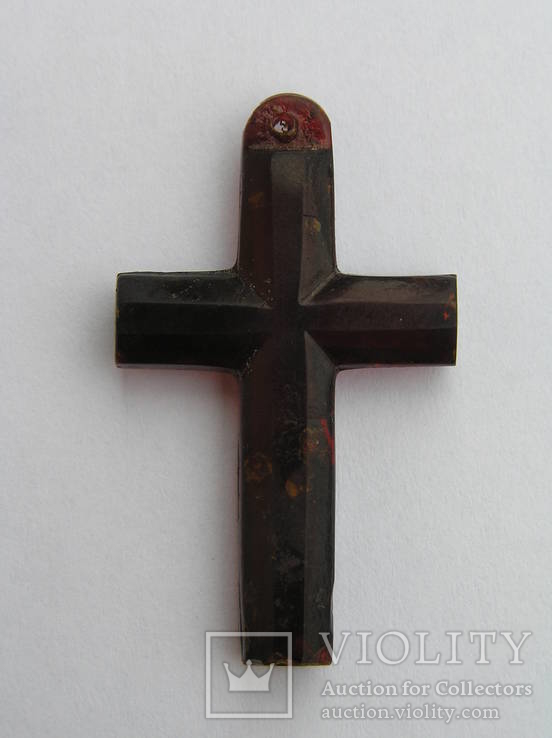 Старинный крест (рубиновый цвет), фото №4