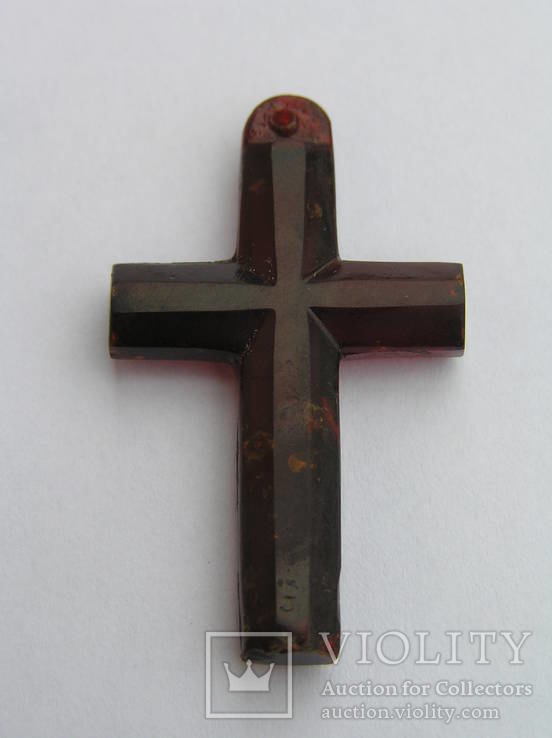 Старинный крест (рубиновый цвет), фото №5