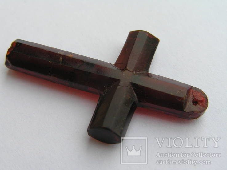Старинный крест (рубиновый цвет), фото №10
