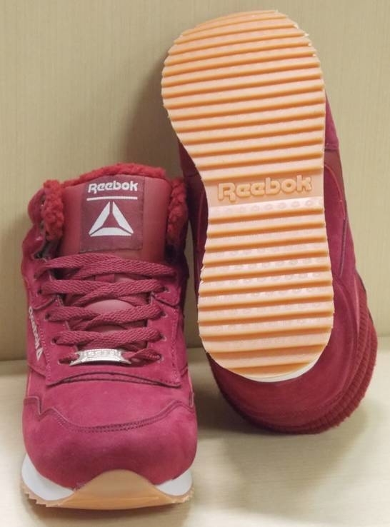 0109 buty do Biegania Reebok na futra, kolor-Bordo, materiał-pozew.zamsz rozmiar 41 Wkładka 27 cm, numer zdjęcia 4