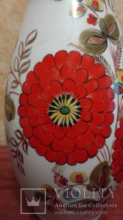 Большая ваза, фарфор, роспись, золочение. Киевский ФЗ, фото №3