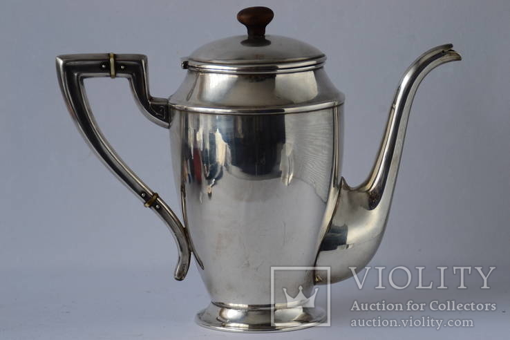  Антикварный серебряный чайник,серебро 875 пробы, фото №3