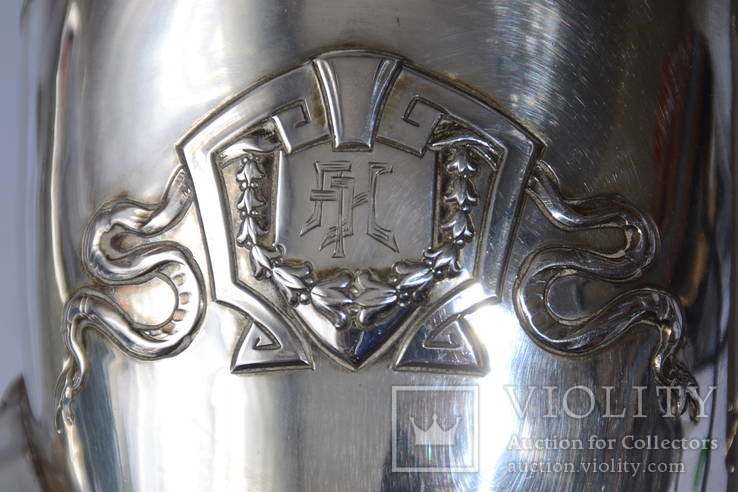  Антикварный серебряный чайник,серебро 875 пробы, фото №5