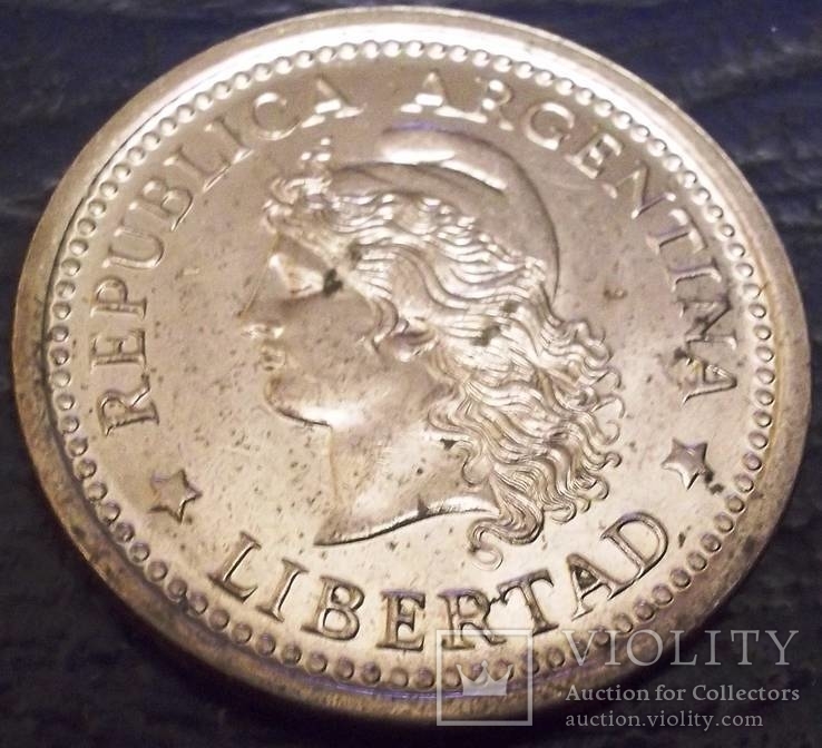 1 песо 1957.Аргентина, фото №3