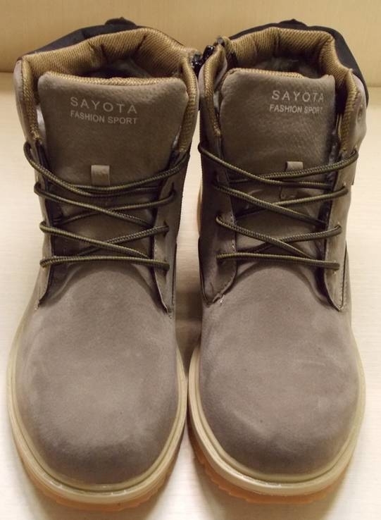 0117 Мужские ботинке Soyota на шнурках, цвет серый. Эко Нубук 44 размер 28 см стелька, photo number 8
