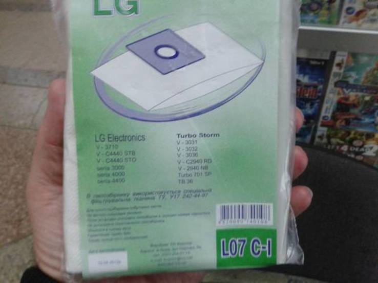 Мешок для пылесоса LG,многоразовый L-07, фото №4