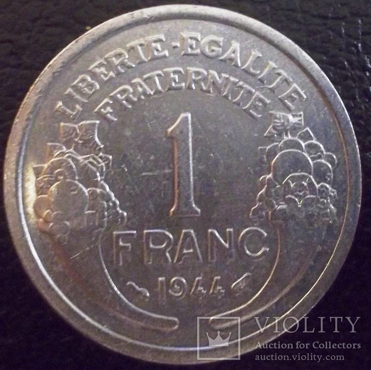 1 франк 1944 року Франція Віши, фото №2
