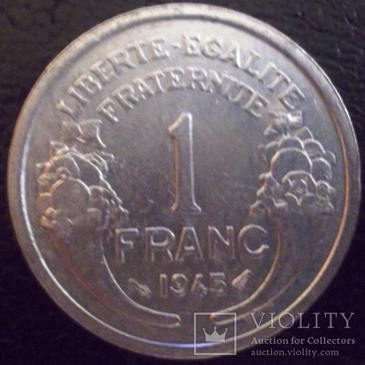 1 франк 1945 року Франція, фото №2