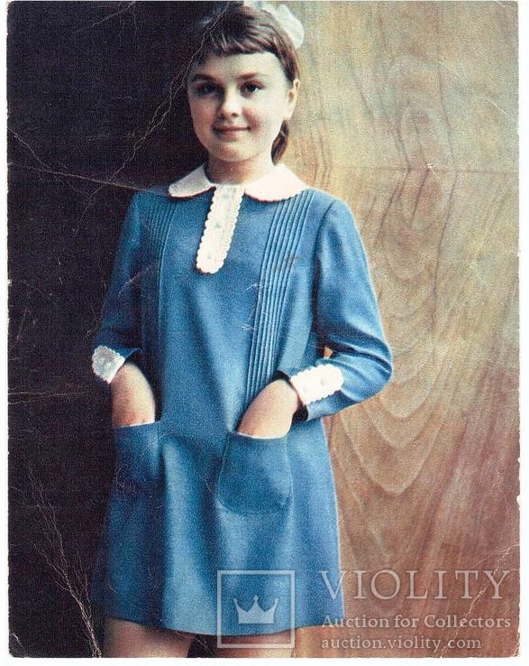 Выкройка платья для девочки 10-12 лет из шерсти с фото (1971 г.), фото №3