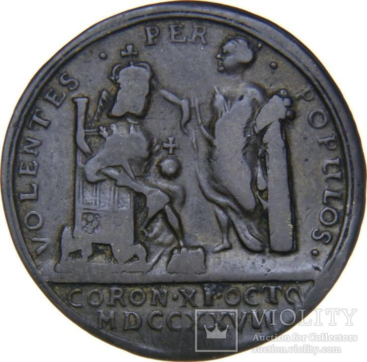 Англия фартинг Коронация Георга II 1727года, фото №3