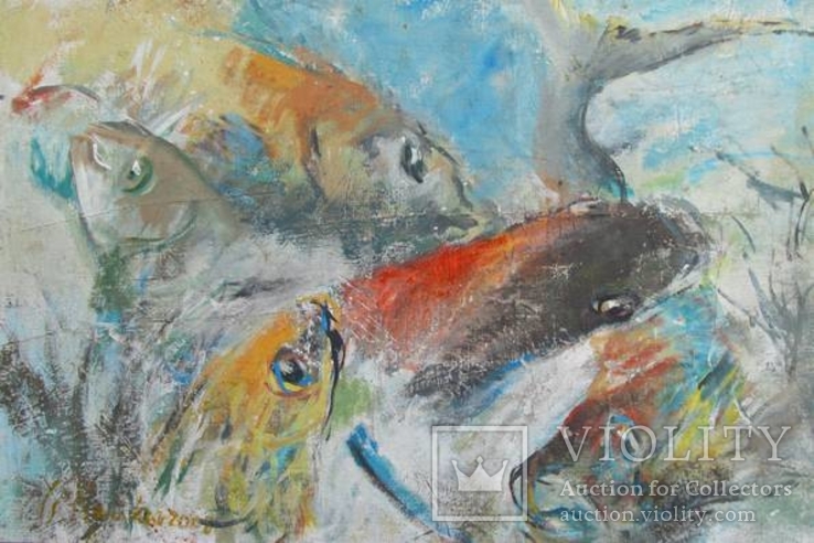 Картина Крюков В."Рыбы"2008г., фото №2
