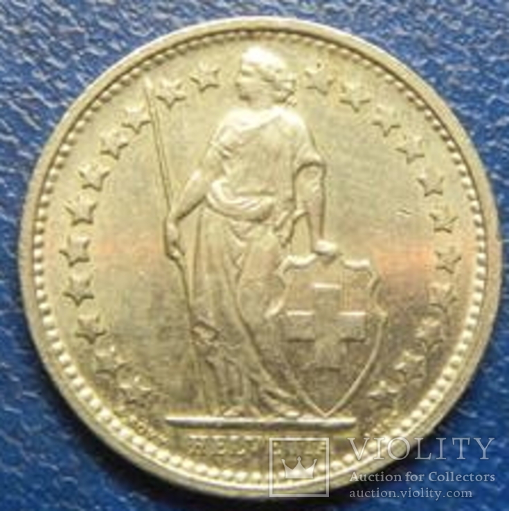 1/2 франка Швейцарія 1971