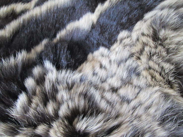  Шапка женская меховая вязанная из кролика светло коричневая 54-56 с ушками, photo number 10