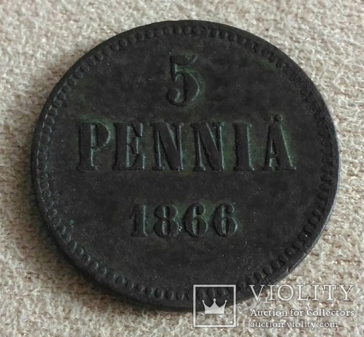 5 PENNIA 1866, фото №3