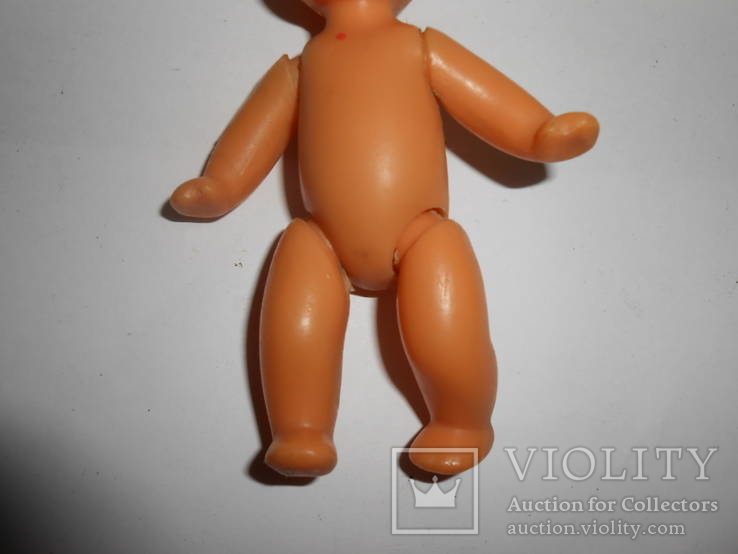 Пупс,пупсик на резинках Детская игрушка Пластмасса СССР 11,5 см, фото №4