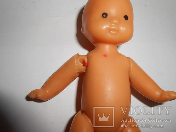 Пупс,пупсик на резинках Детская игрушка Пластмасса СССР 11,5 см, фото №8