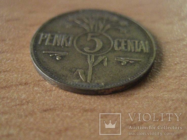 5 центов 1923 г., Литва, фото №5