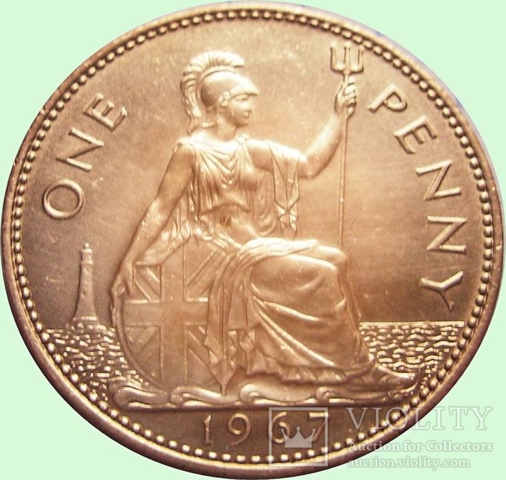140.Великобритания 1 пенни, 1967 год