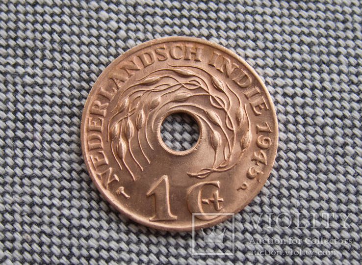Нидерландская Индия 1 цент 1945, фото №2