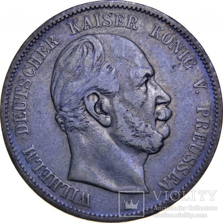Пруссия 5 марок 1874 год, фото №2