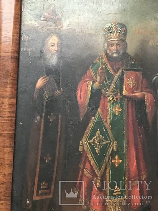 Икона святой Николай чудотворец в киоте, фото №6