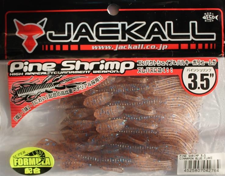Силикон jackall pine shrimp 3,5'' (cinnamon blue flake)