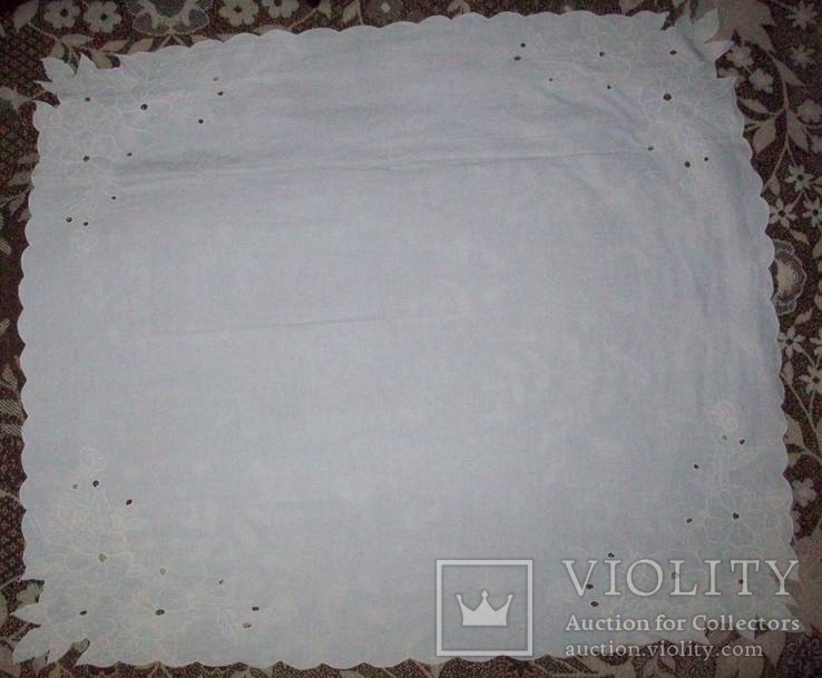 Скатерть мещанская белая (довойна) 80х90см, фото №2