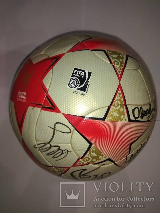 Мяч с подписями игроков "Металлиста" 2008/2009 + футболка с подписью игрока под №50, photo number 3