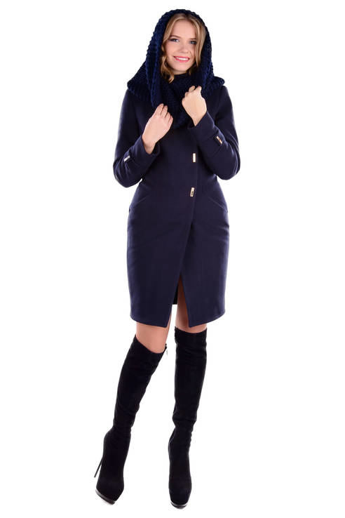 Зимнее женское пальто Modus "Римини" Турция. Тёмно Синее S, фото №2