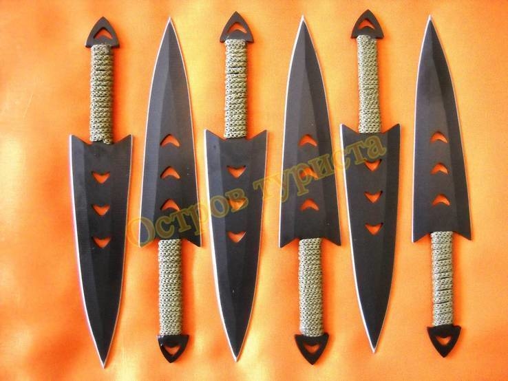 Ножи метательные 040 набор 6 шт с чехлом, фото №5
