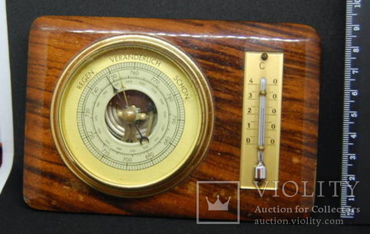 Барометр и термометр. 140х95мм, фото №3