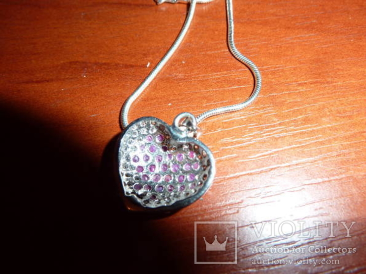 Ожерелье с подвеской с рубинами, фото №3