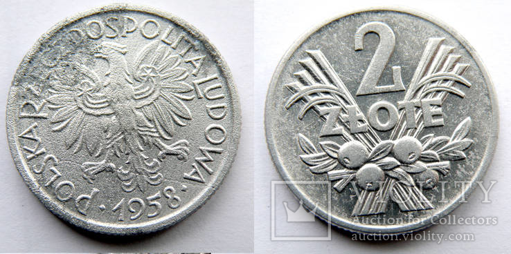 №1-Poland (PNR-1952-1989)-2zl-1958-Al
