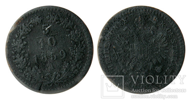 №2-Austria(Franc-Iosif I)-5.10kre-1859-Ae